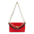 Luna Crocodile Maxi Crossbody Bag In Red