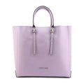 Luxe Leather Shopper in Violet