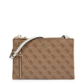 Naya Double Zip Crossbody Brown