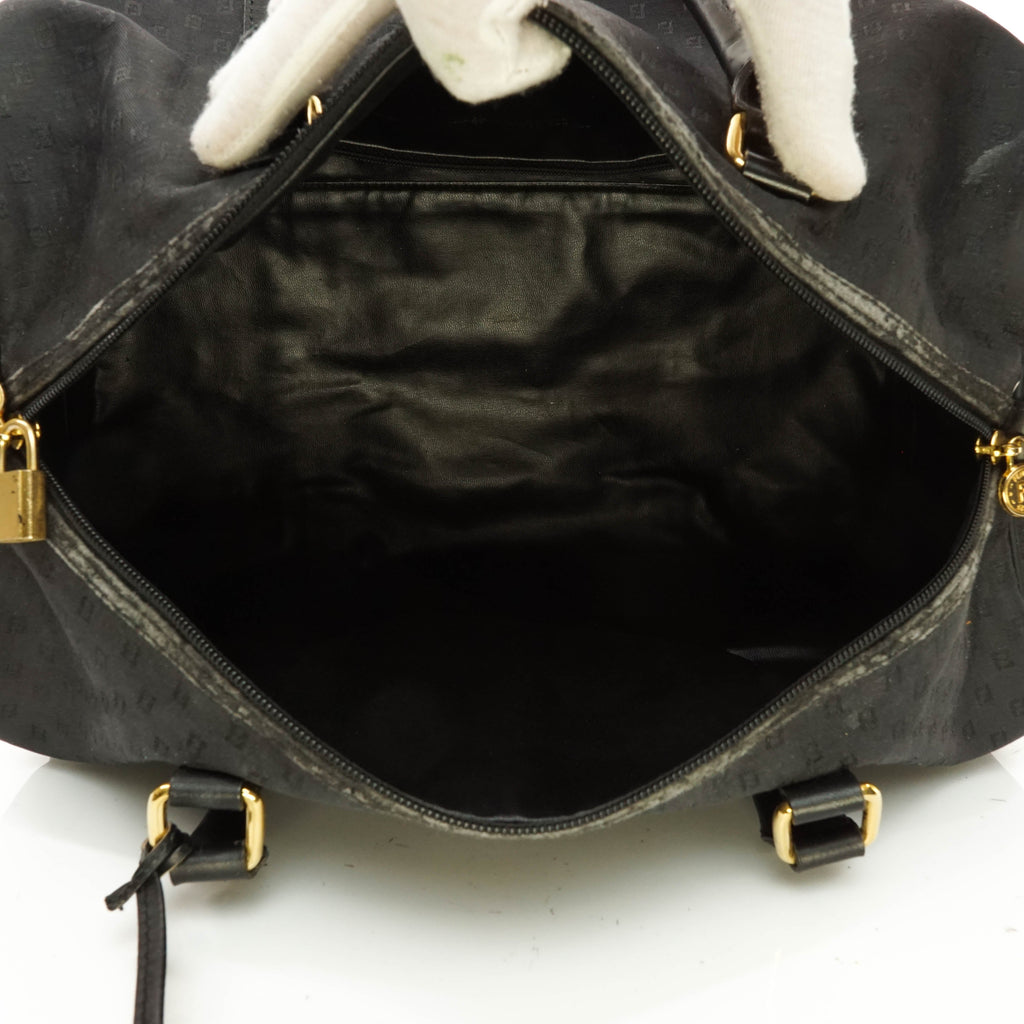 Fendi Zucca Boston Hand Bag Canvas