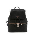 Helaina Logo Embossed Black Backpack