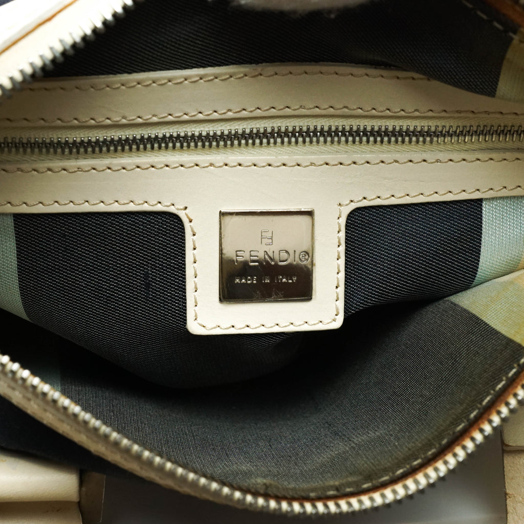 Fendi Hand Bag Navy Blue Canvas