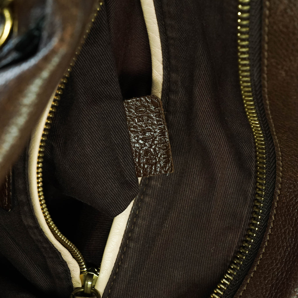 Chloe Shoulder Bag Brown Leather