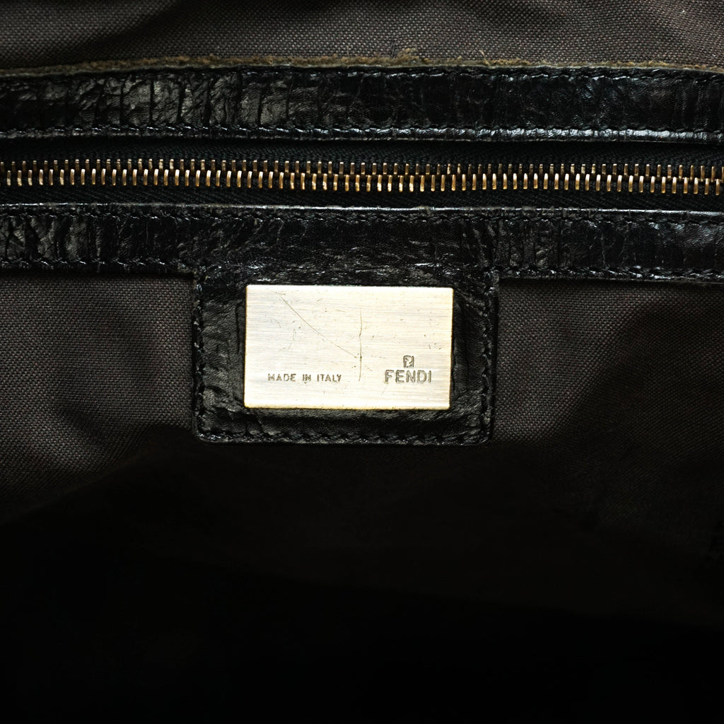 Fendi Tote Bag Leather Black