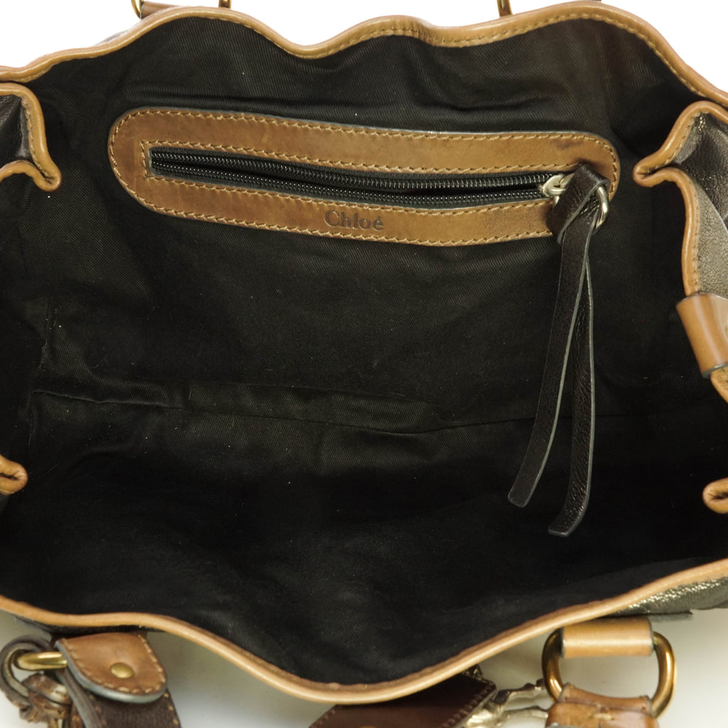 Chloe Kerala Hand Bag Leather Black