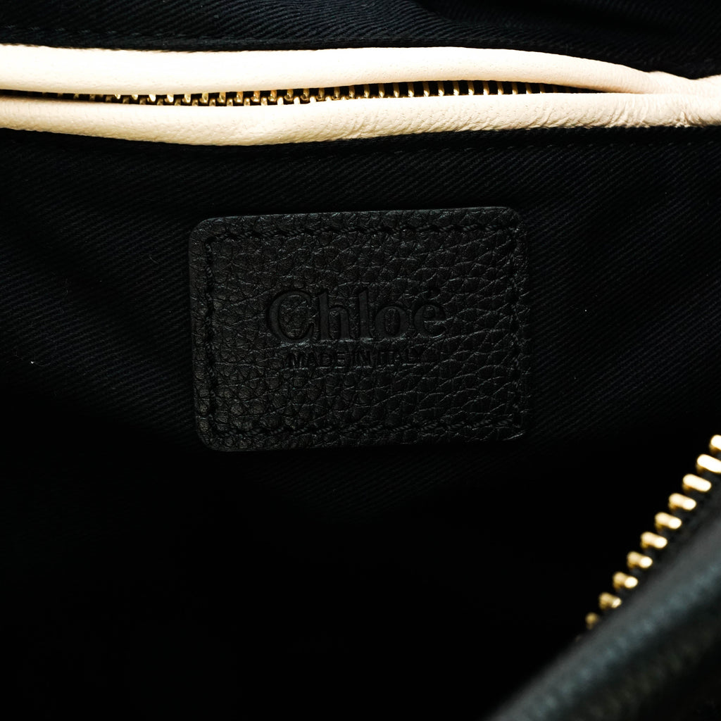 Chloe Paraty Hand Bag Leather Black