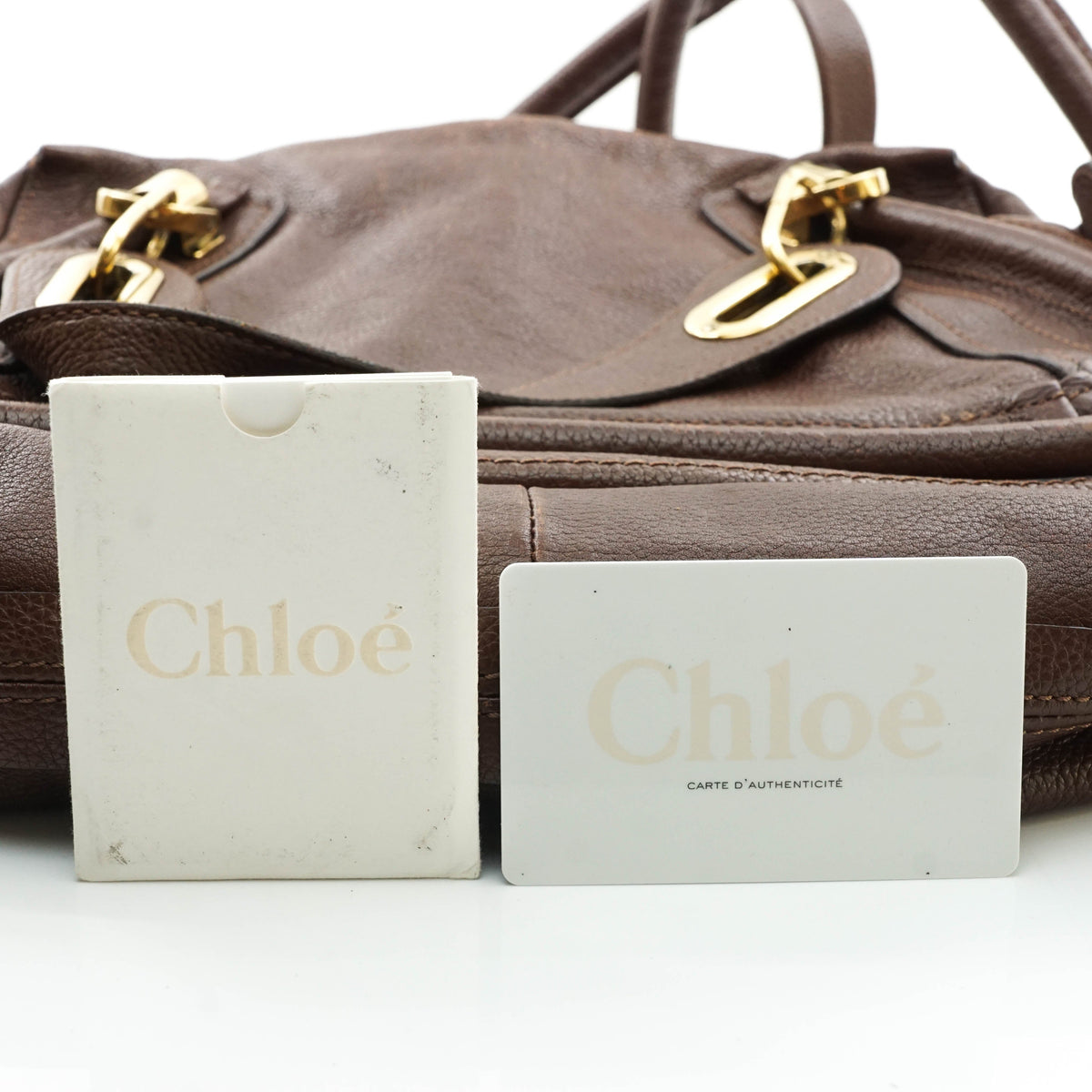 Chloe Shoulder Bag Brown Leather