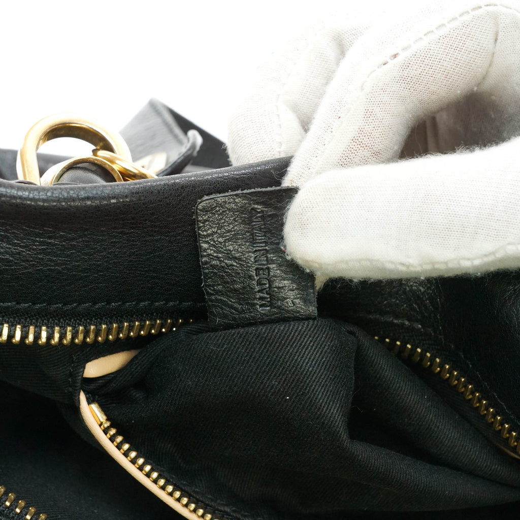 Chloe Shoulder Bag Black Leather