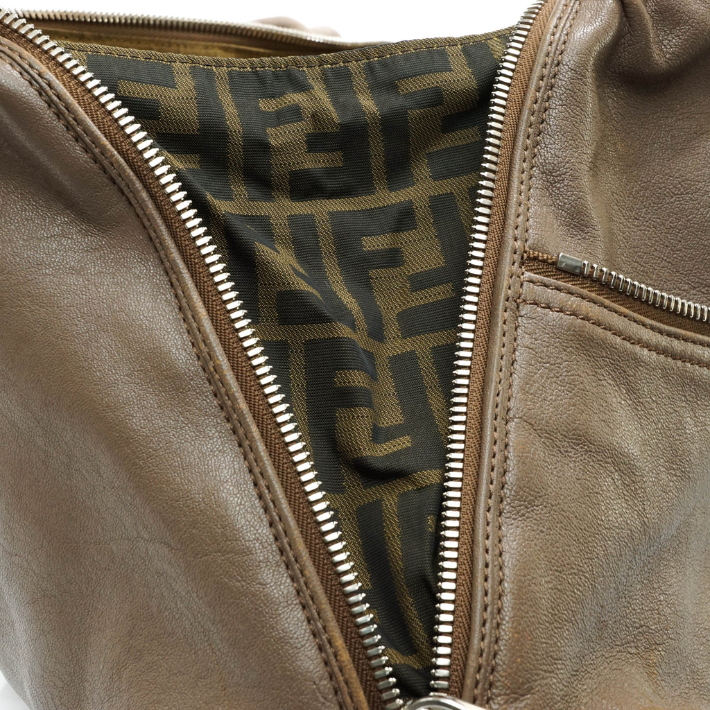 Fendi Tote Bag Leather Brown