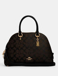 Leather Signature Katy Satchel Brown