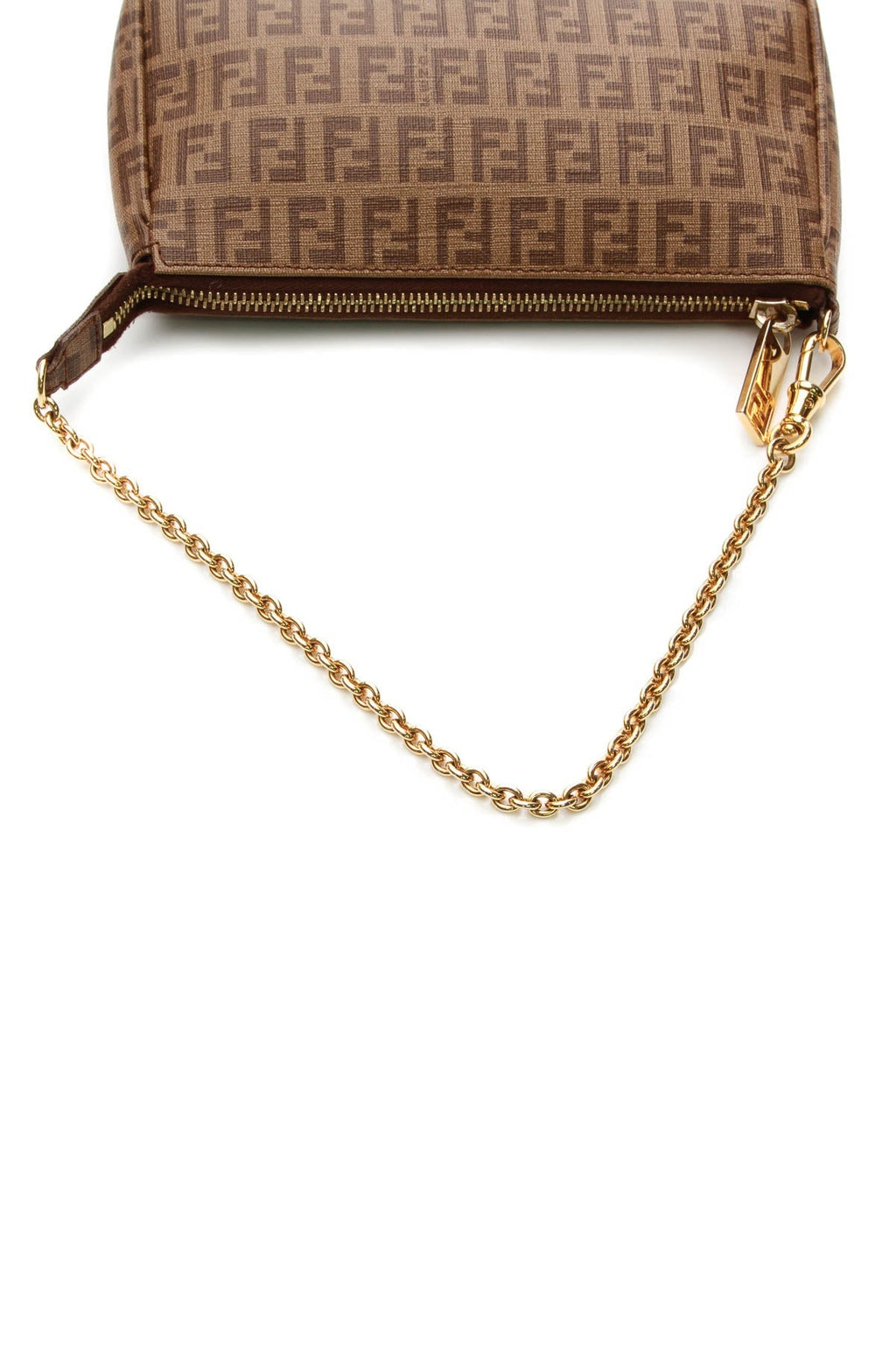 Zucchino Chain Pochette Accessories Bag - Tan