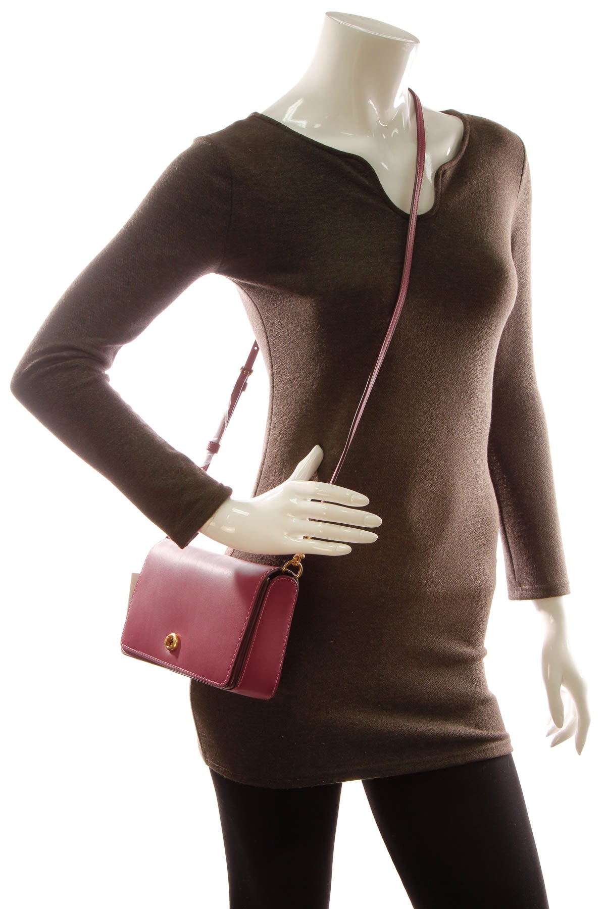 Turnlock Crossbody Bag - Dusty Pink