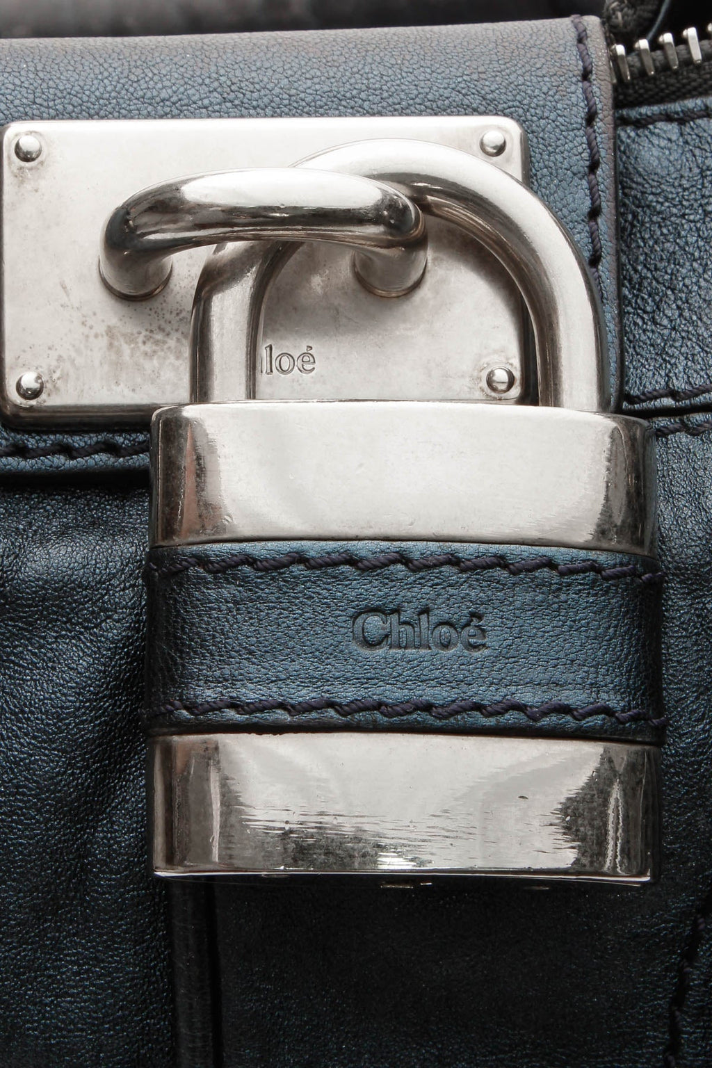 Large Dome Paddington Bag - Metallic Blue