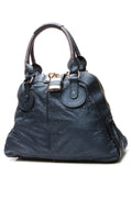 Large Dome Paddington Bag - Metallic Blue