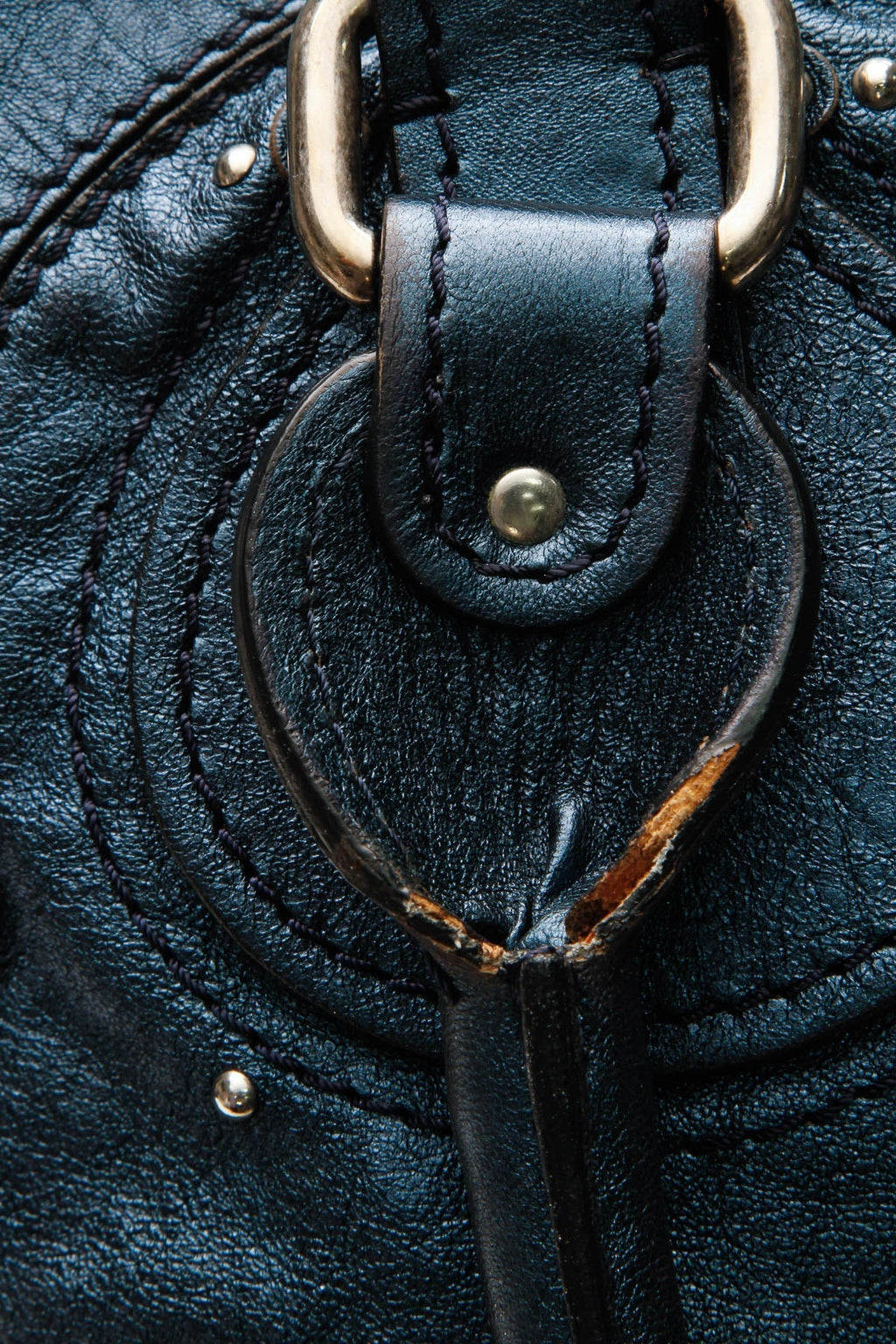 Large Dome Paddington Bag - Metallic Blue