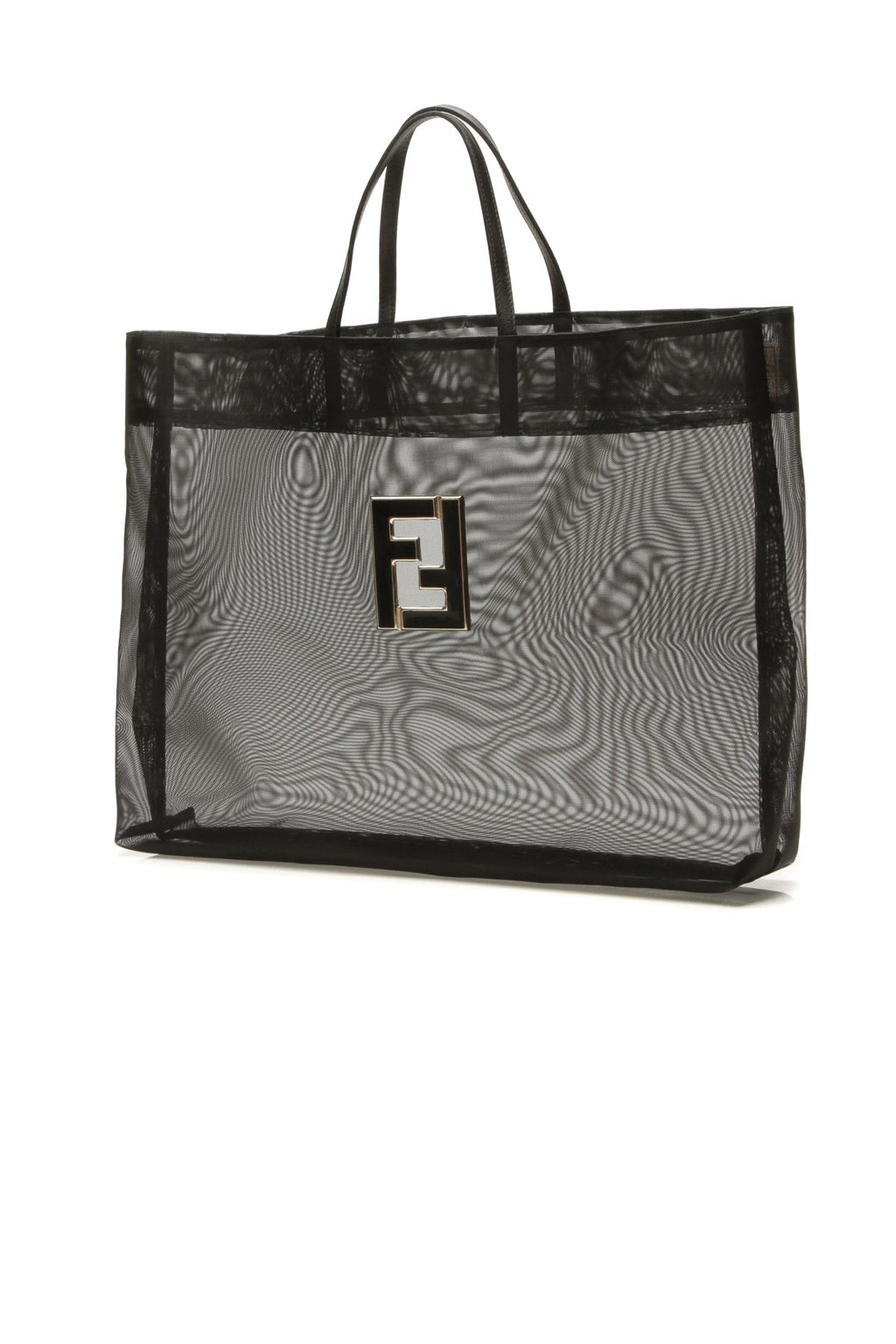 Mesh Logo Tote Bag - Black