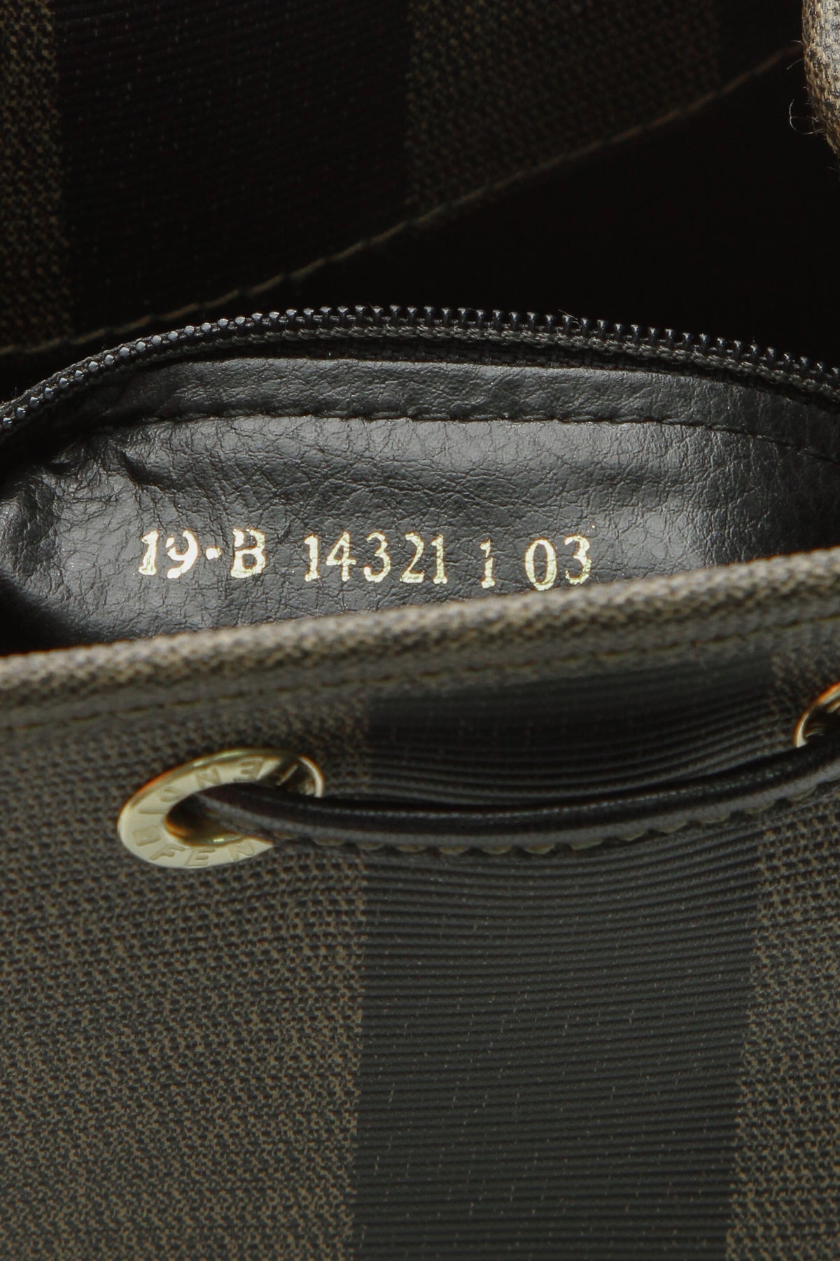 Vintage Striped Mini Bucket Bag - Black/Beige