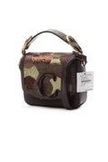 Sequin Camo Mini C Bag - Black Raisin