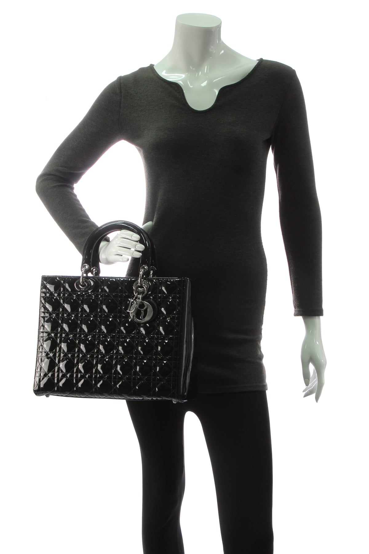 Large Lady Dior Bag - Black