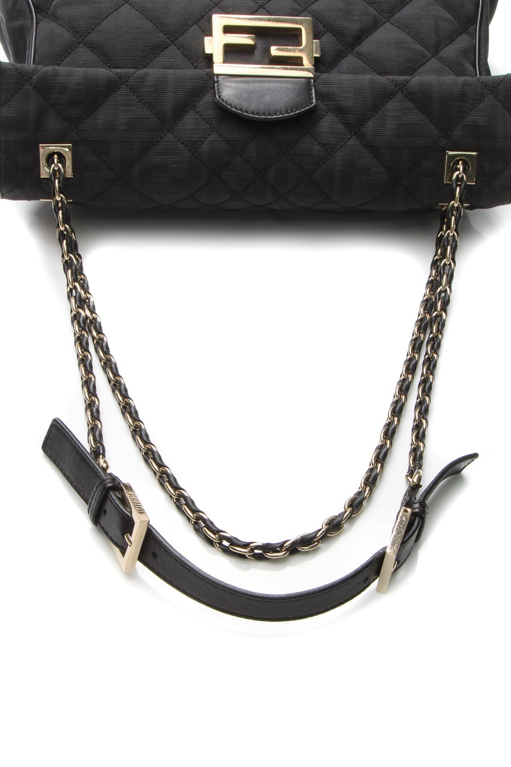 Maxi Quilted Baguette Flap Bag - Black