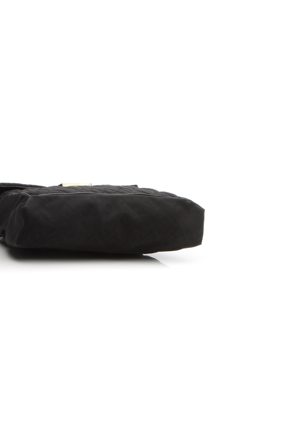 Maxi Quilted Baguette Flap Bag - Black