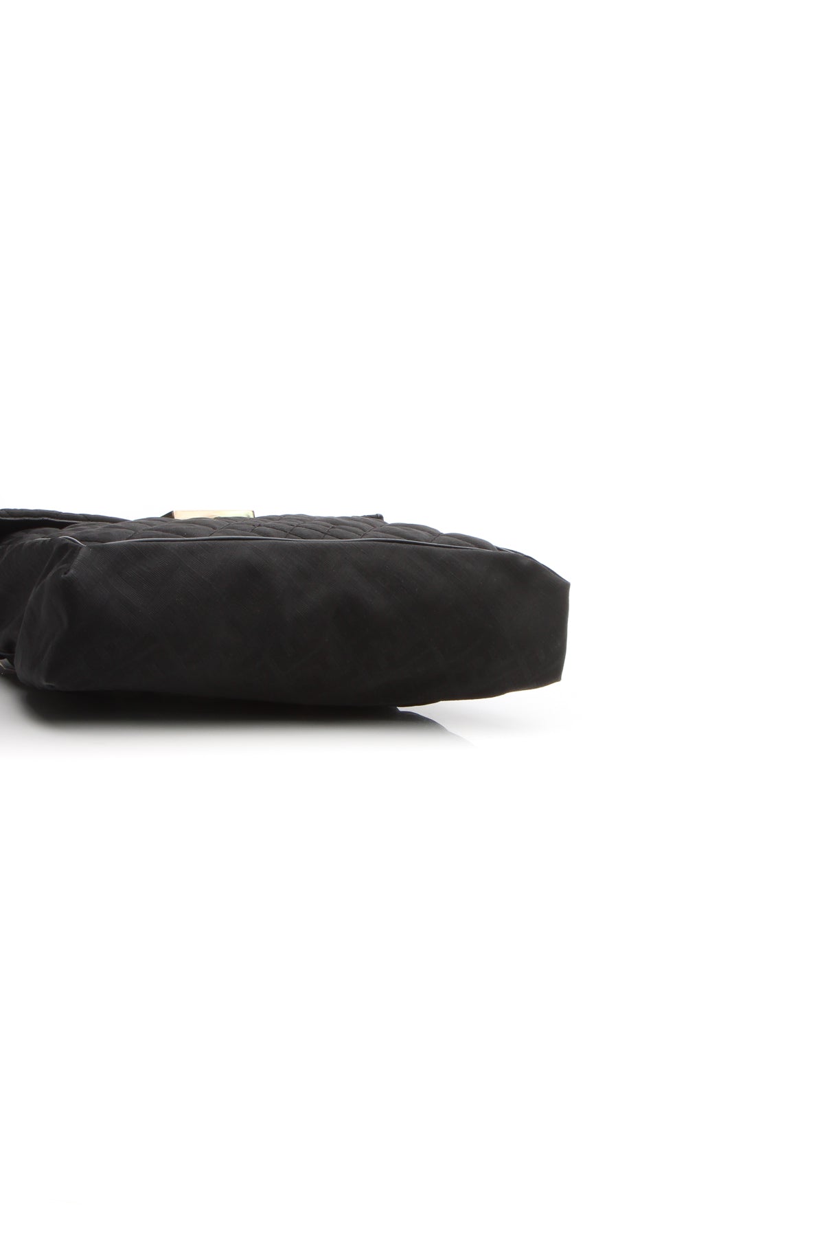 Maxi Quilted Baguette Flap Bag - Black