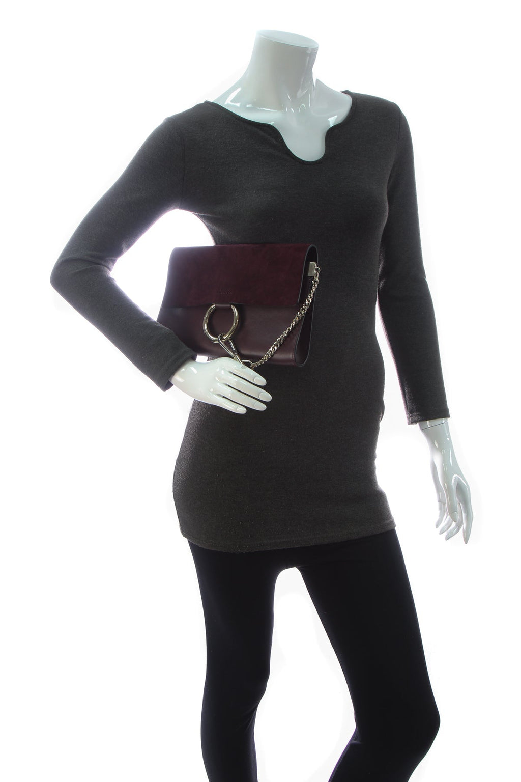 Faye Clutch Bag - Burgundy