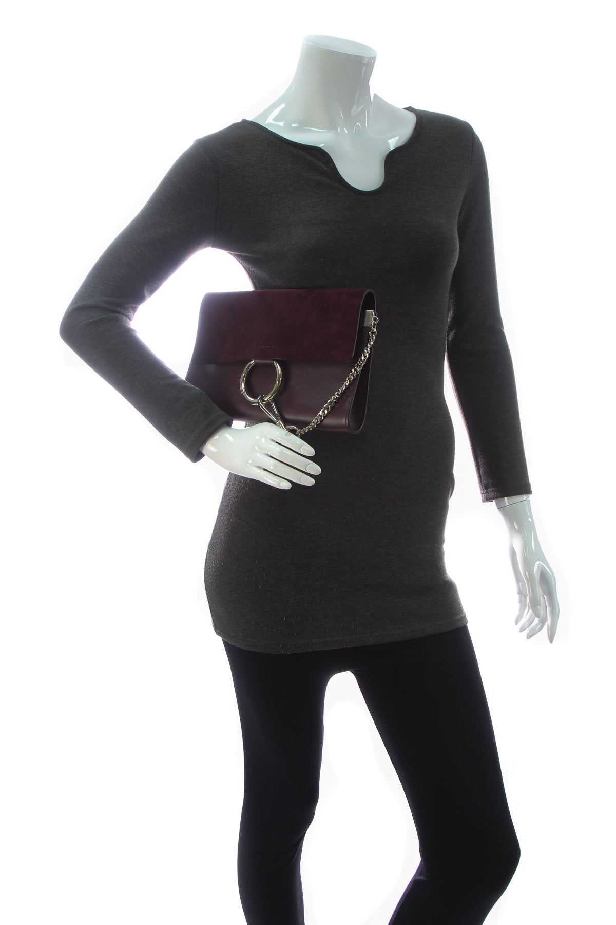Faye Clutch Bag - Burgundy