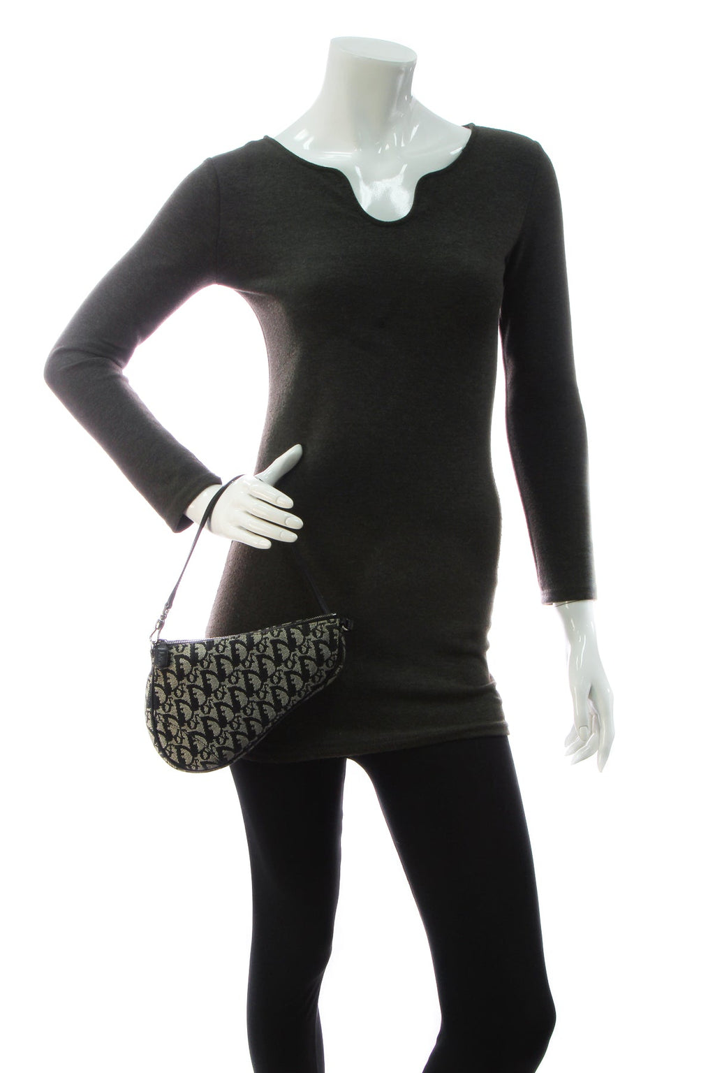 Mini Saddle Pochette Bag - Black Diorissimo