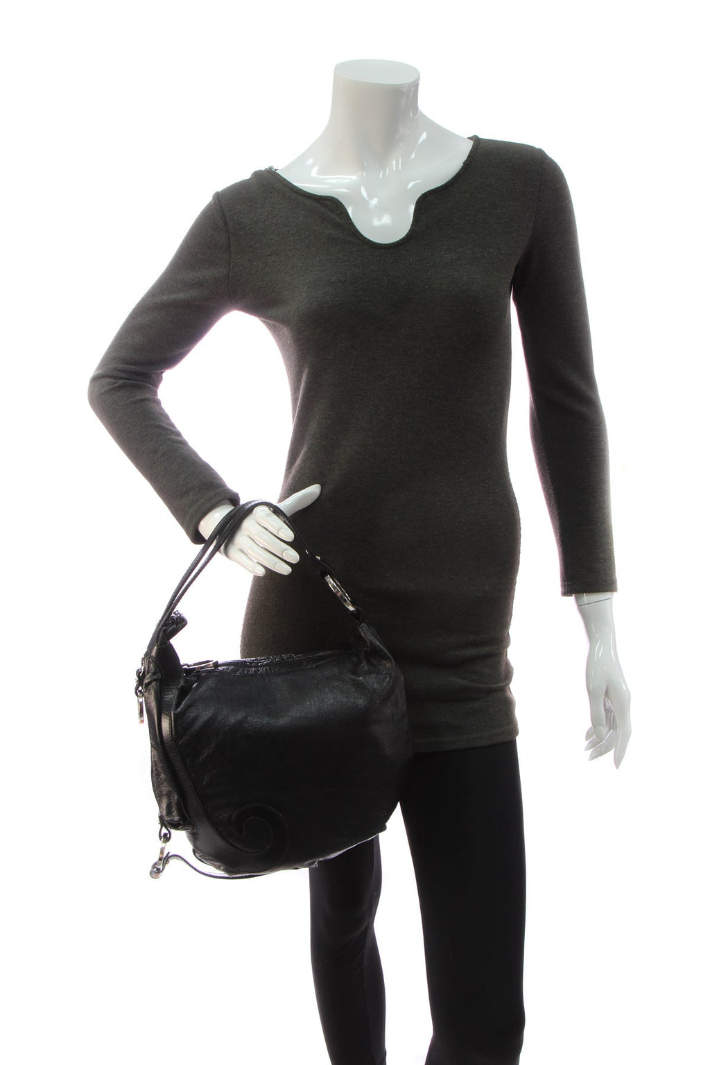 Vintage Borsa Biga Hobo Bag - Black
