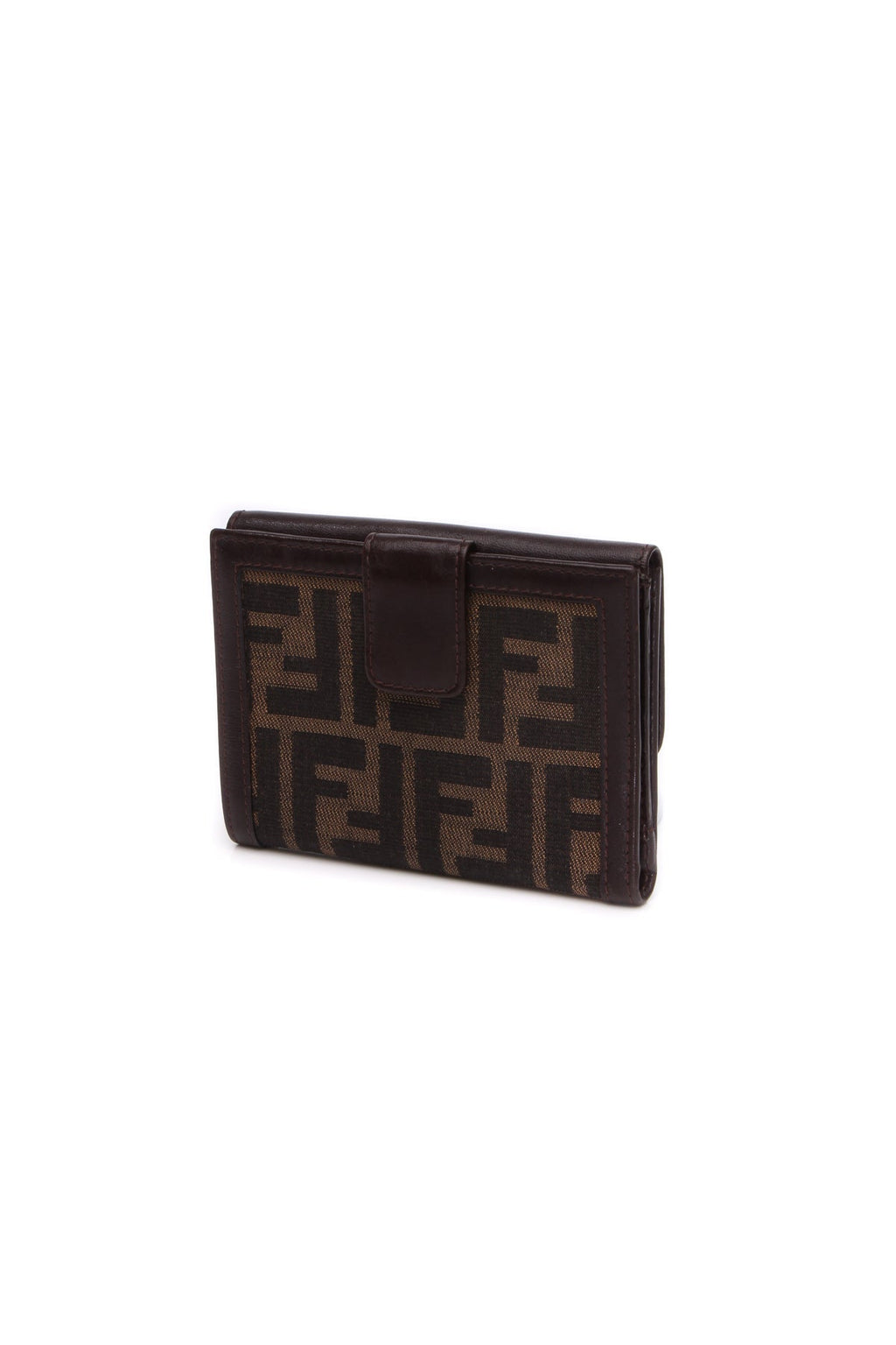 Vintage Zucca Compact Wallet - Tobacco