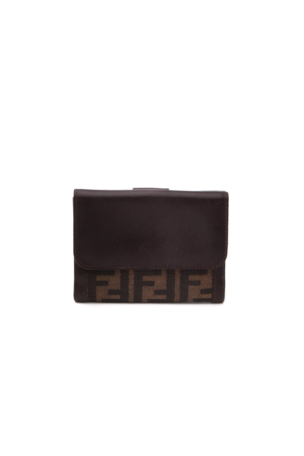 Vintage Zucca Compact Wallet - Tobacco