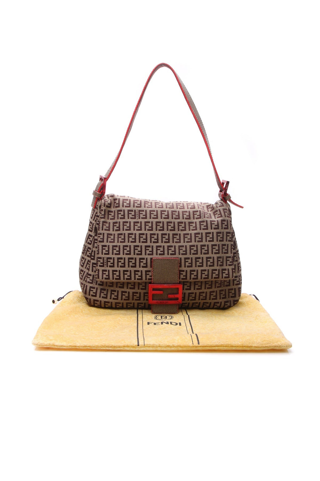 Zucchino Mama Baguette Bag - Brown/Red