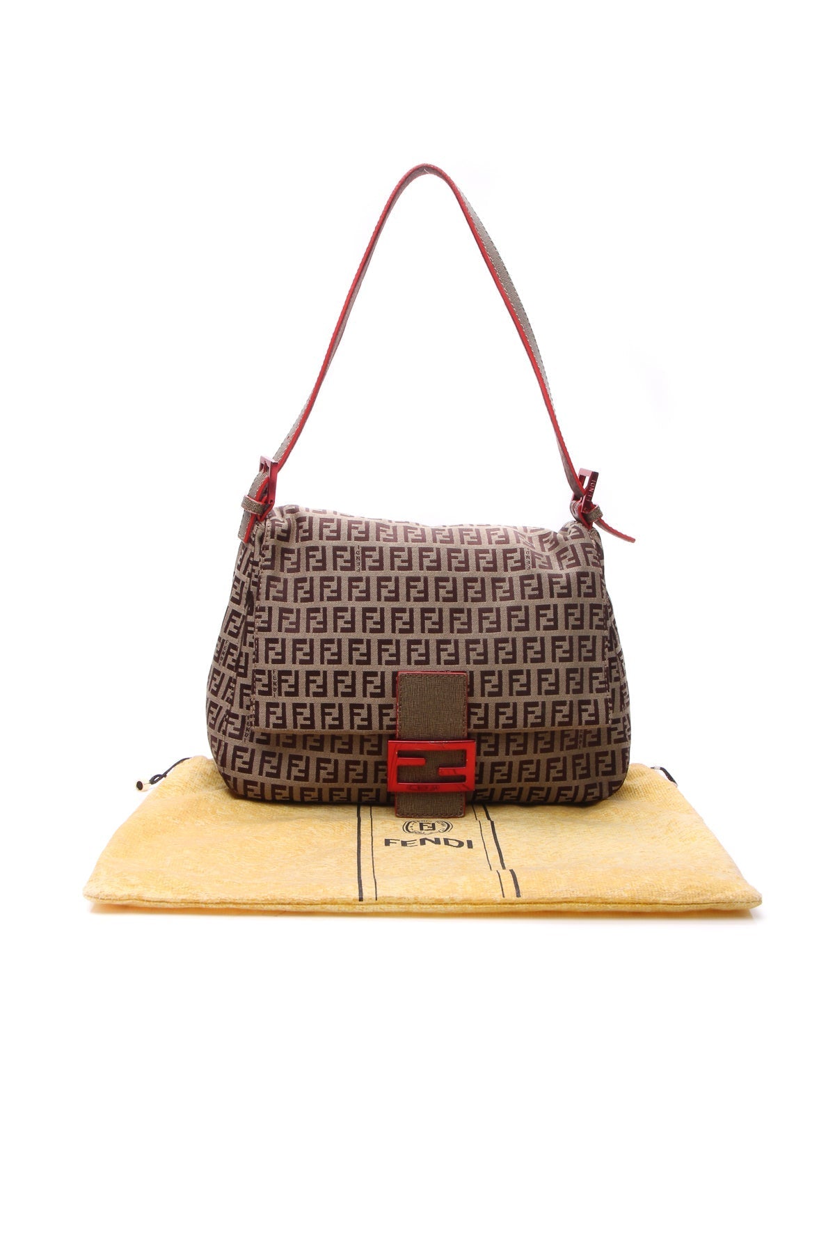 Zucchino Mama Baguette Bag - Brown/Red