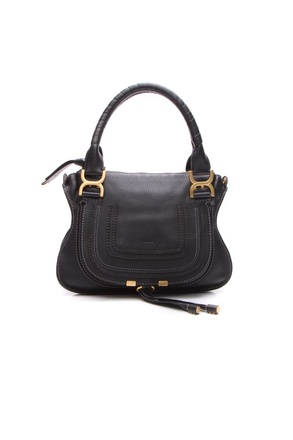 Marcie Small Satchel Bag - Black
