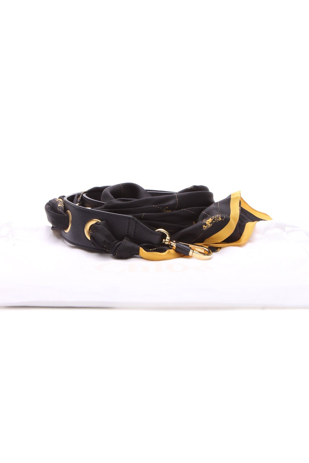 Horseprint Scarf Strap - Black/Yellow