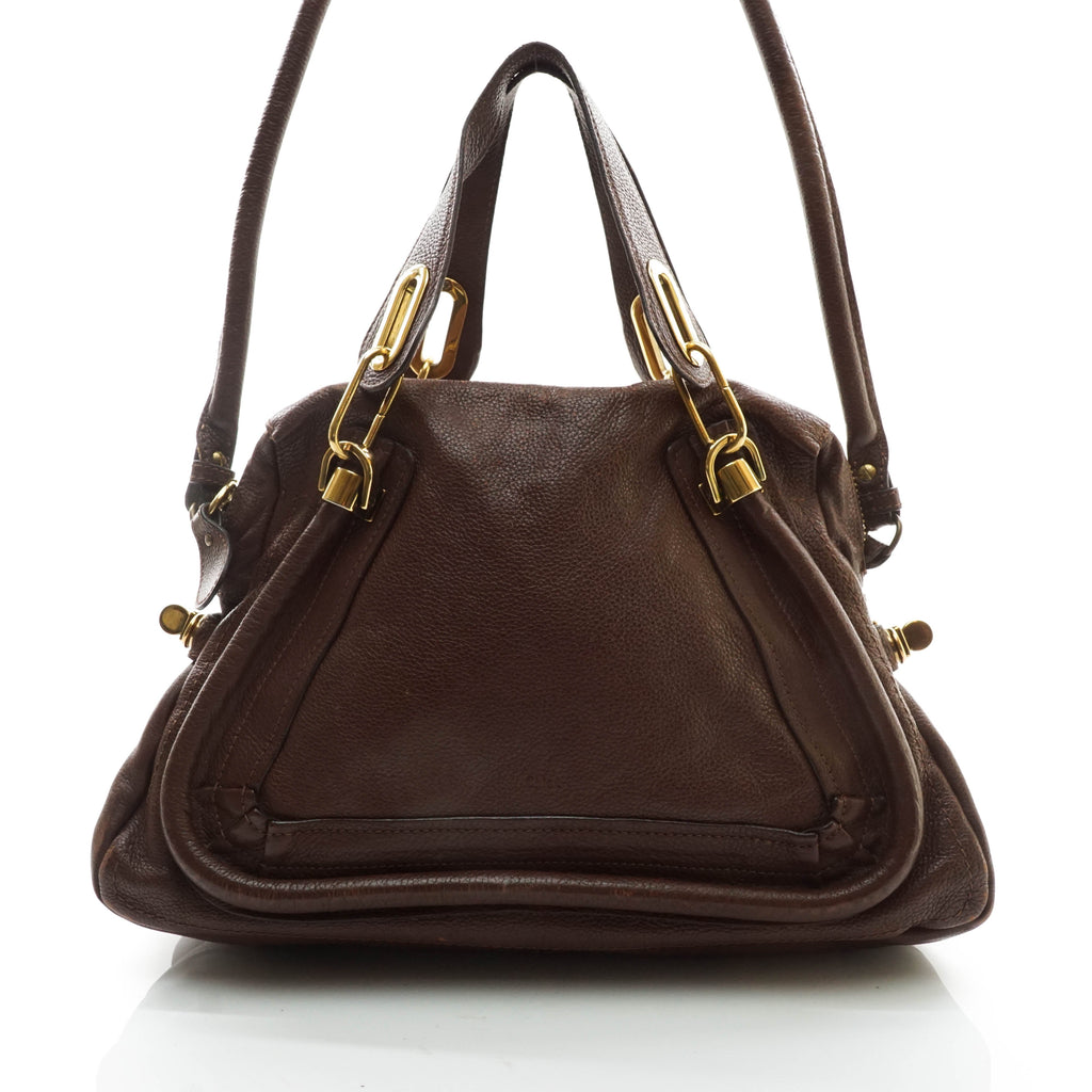 Chloe Shoulder Bag Brown Leather