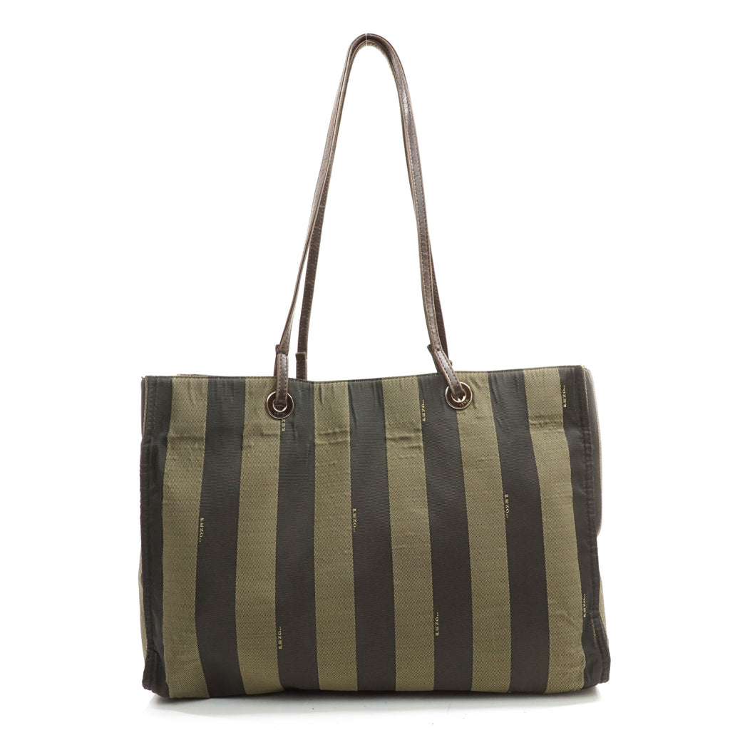 Fendi Tote Bag Black Coated Canvas