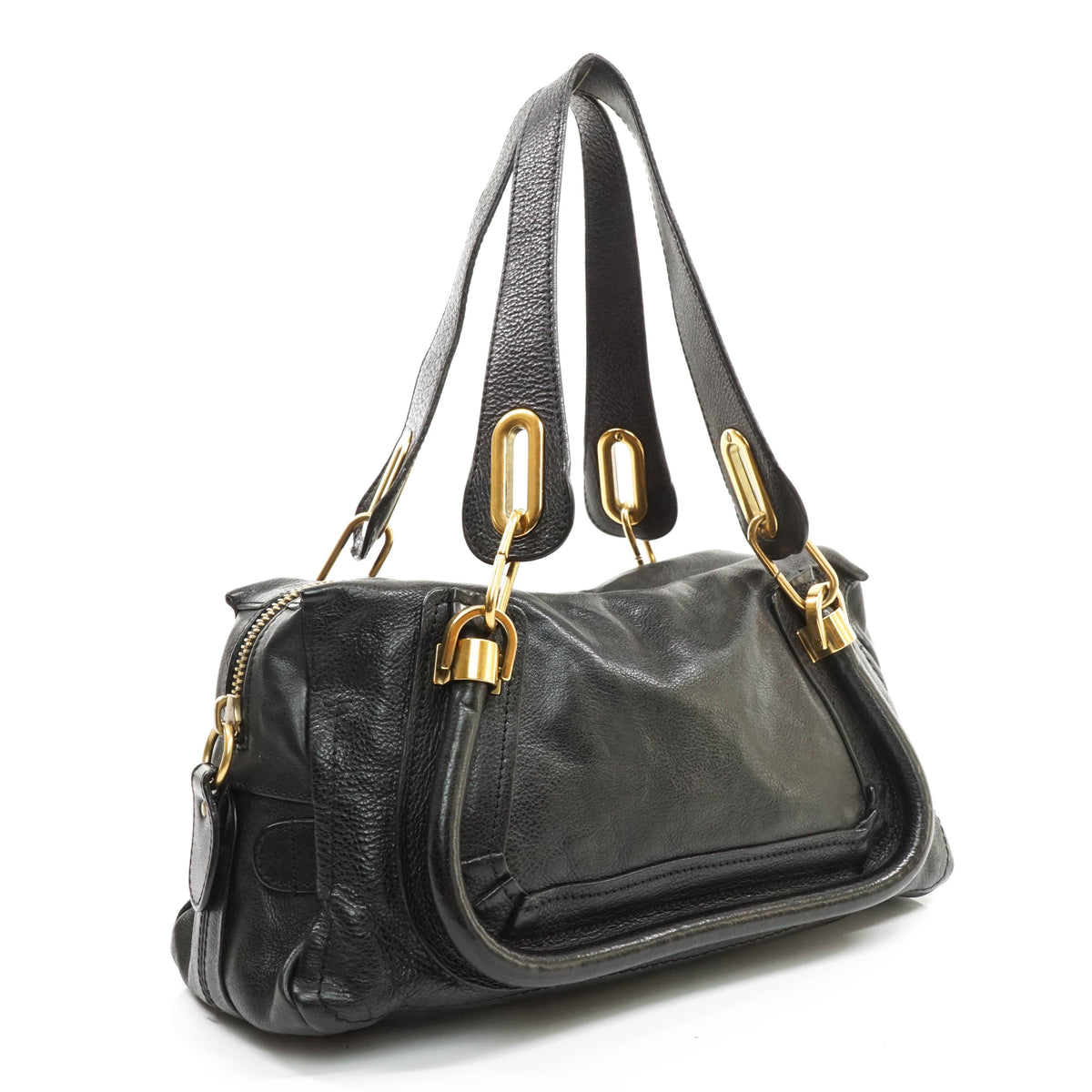 Chloe Shoulder Bag Black Leather