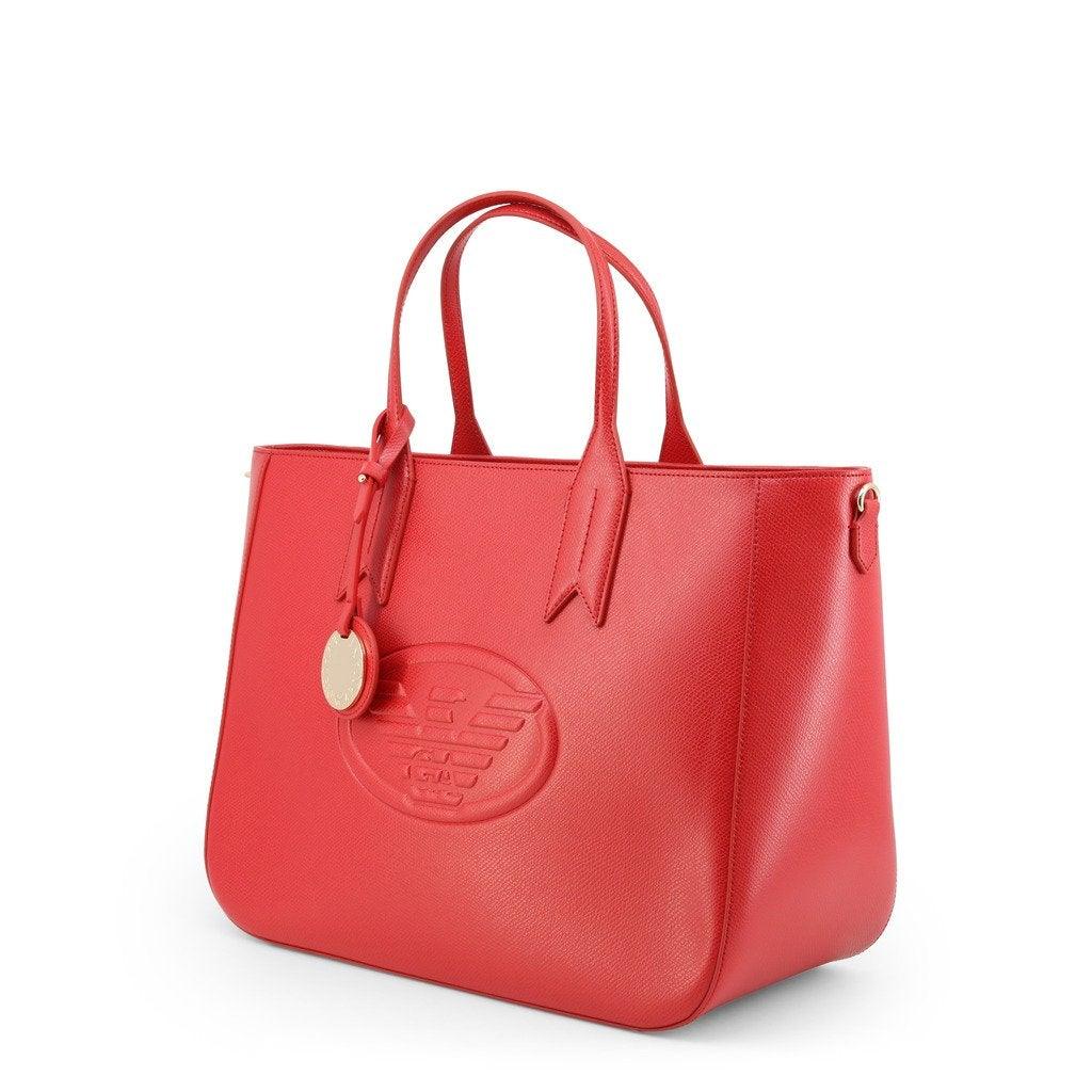 Red Leather Logo Satchel