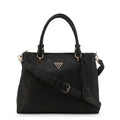 Helaina Logo Embossed Satchel Black