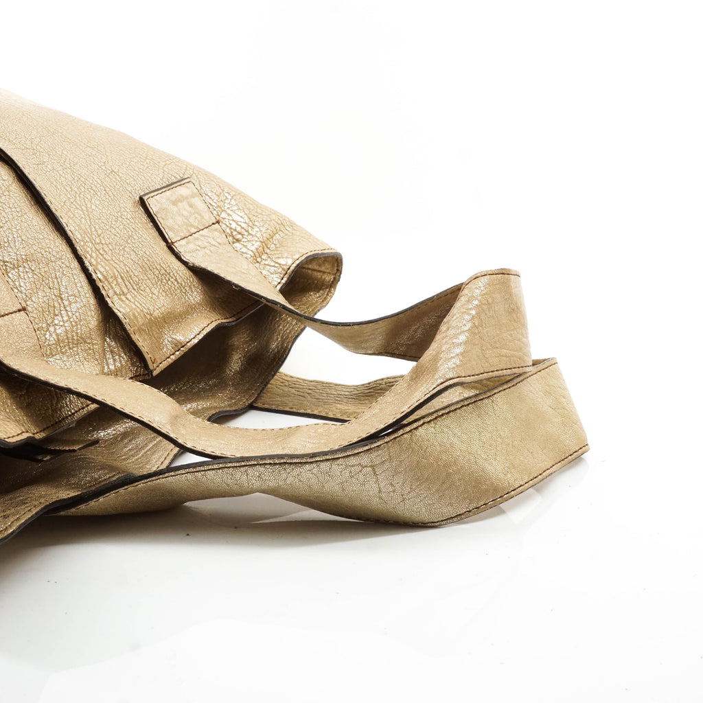 Chloe Tote Bag Gold Leather
