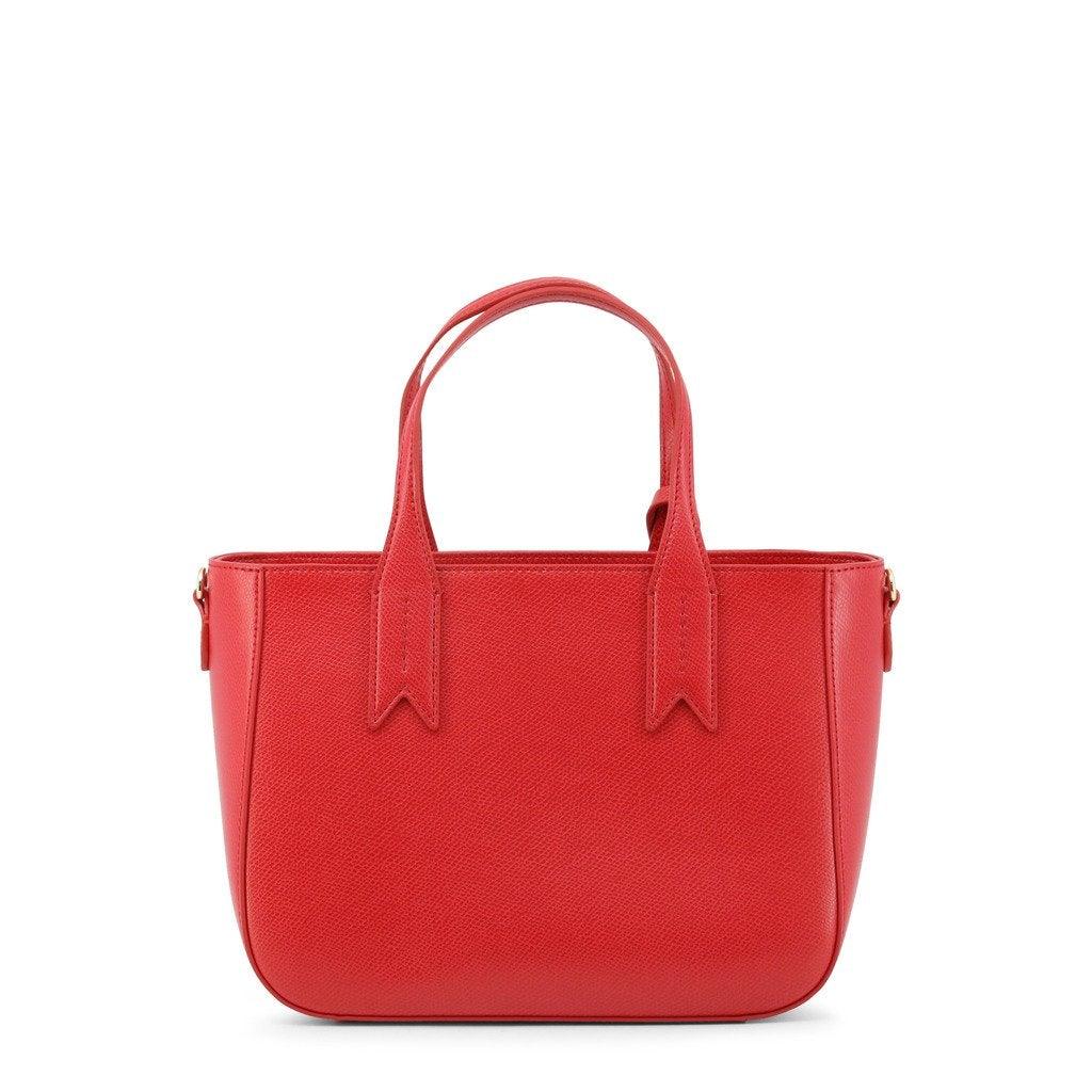 Small Red Leather Logo Satchel