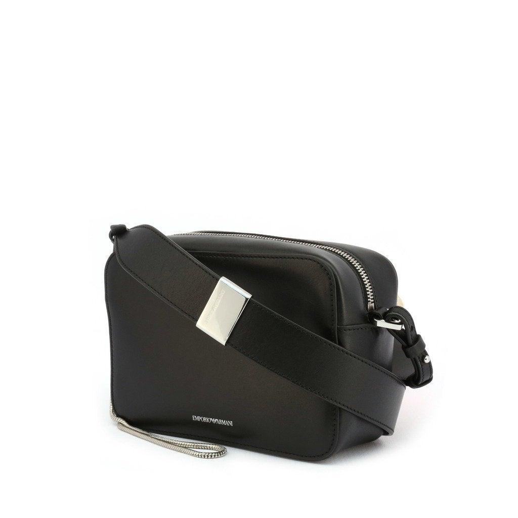 Black Leather Chain Crossbody Bag