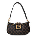 Bling Monogram Shoulder Bag in Brown
