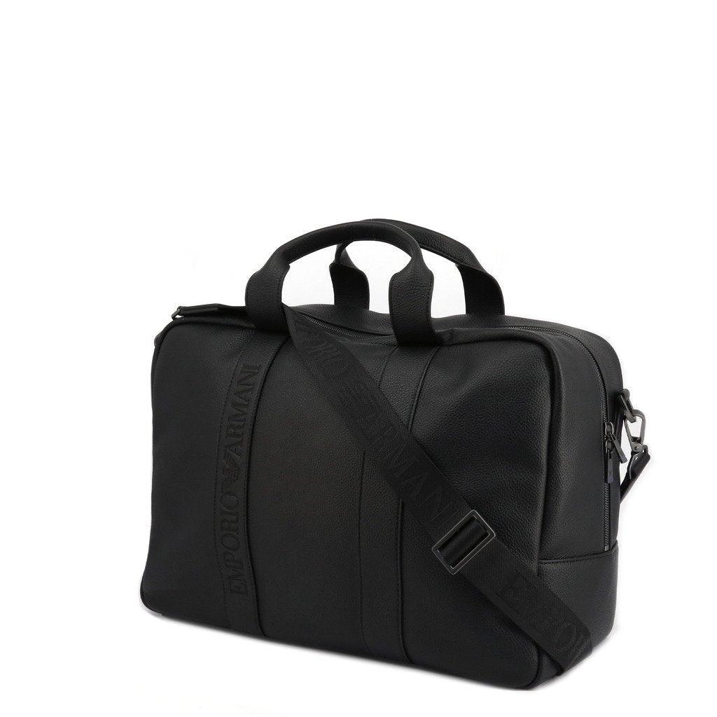 Black Synthetic Leather Travel Bag