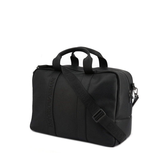 Black Synthetic Leather Travel Bag