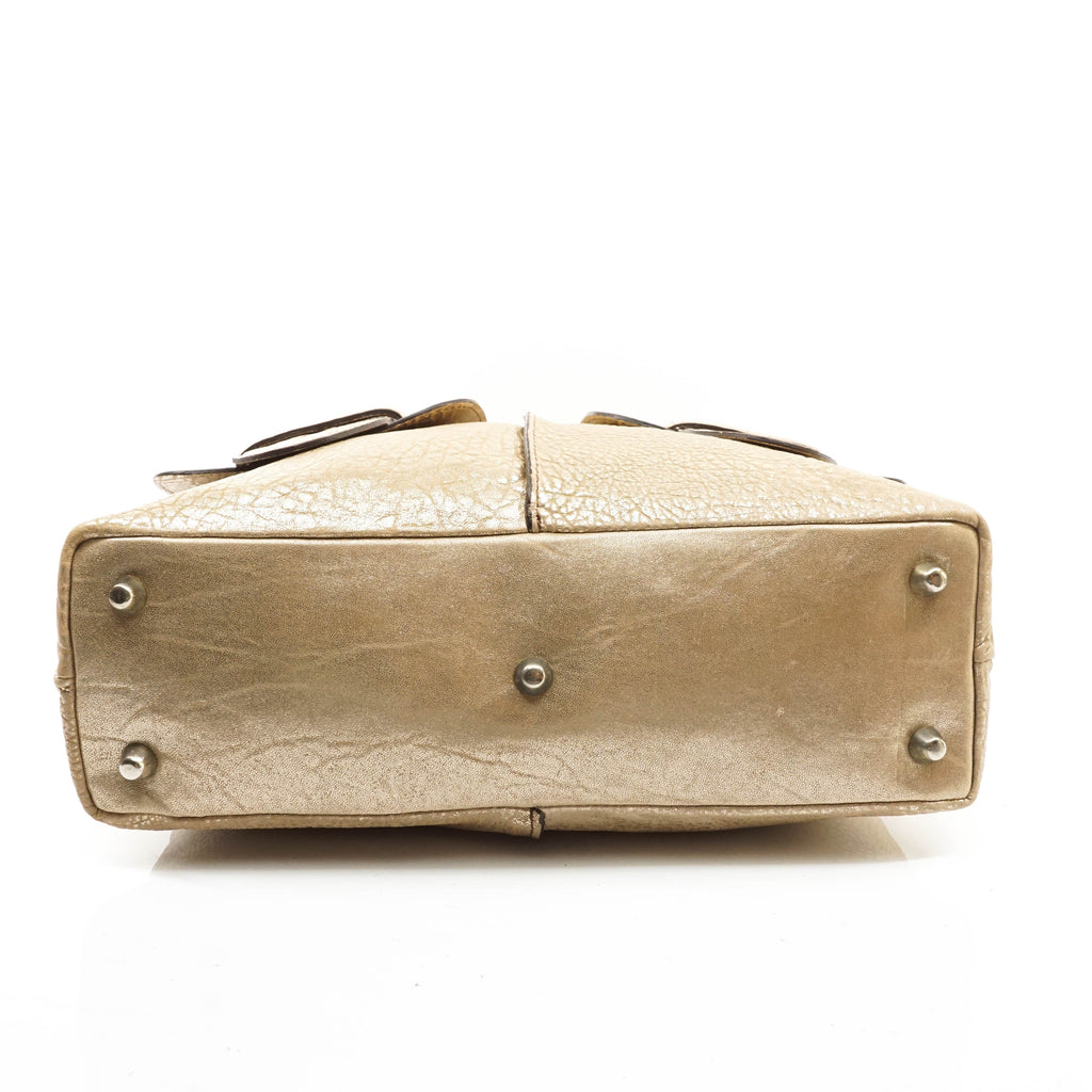 Chloe Tote Bag Gold Leather