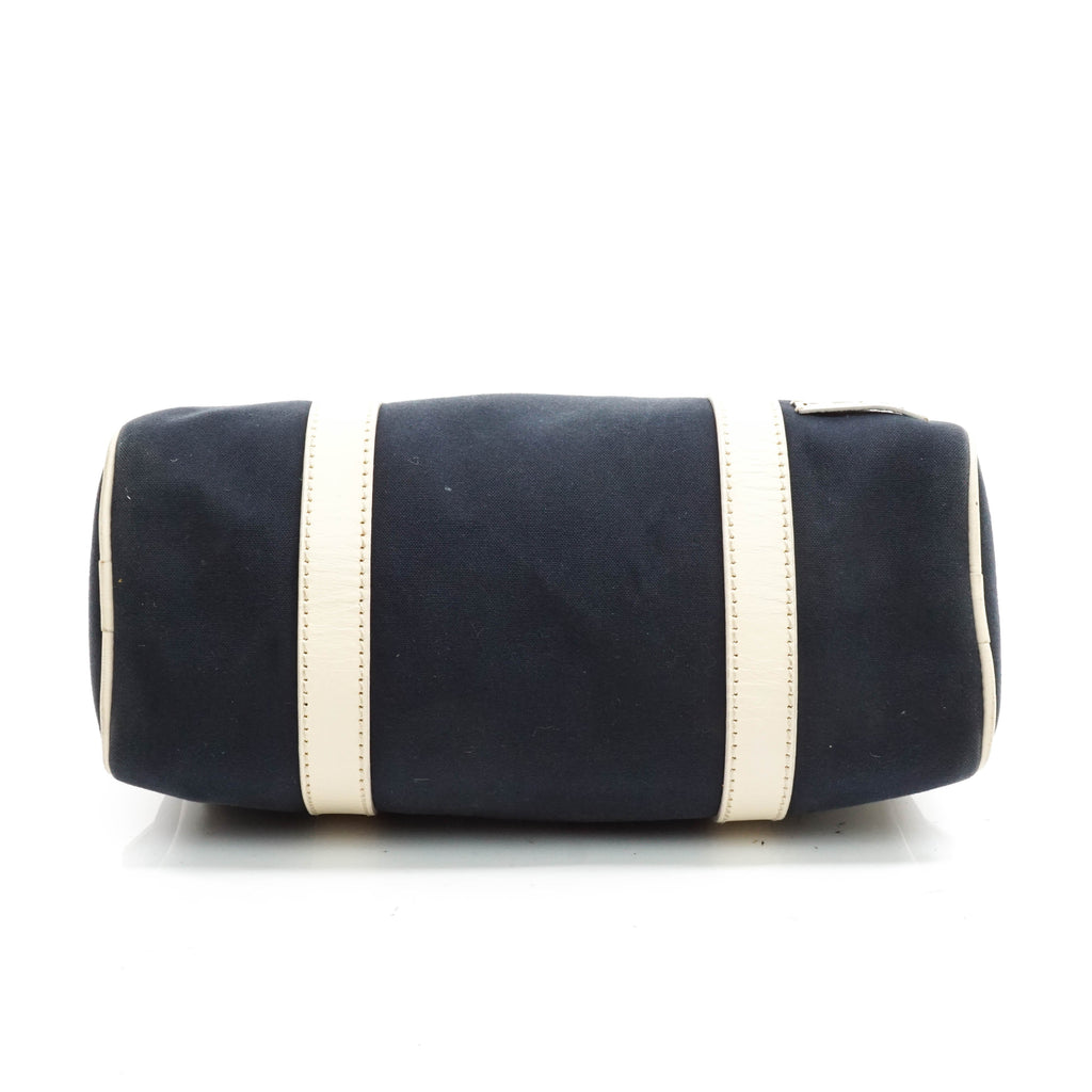 Fendi Hand Bag Navy Blue Canvas