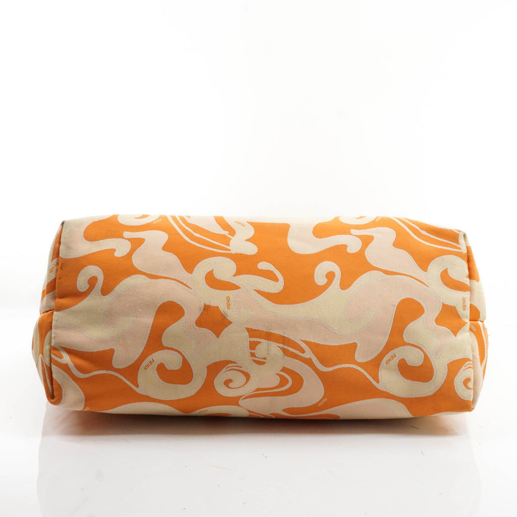 Fendi Tote Bag Orange Fabric